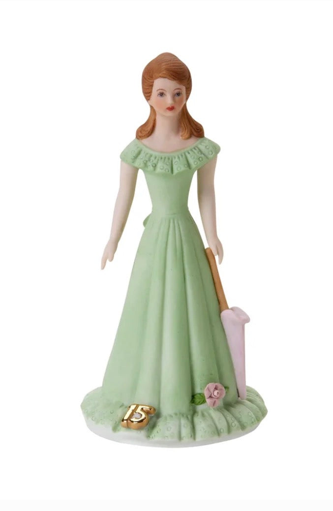 Enesco Growing Up Girls Age 15 Birthday Girl Figurine