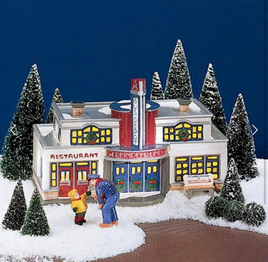 Department 56 - Snow Village - Reindeer Bus Depot