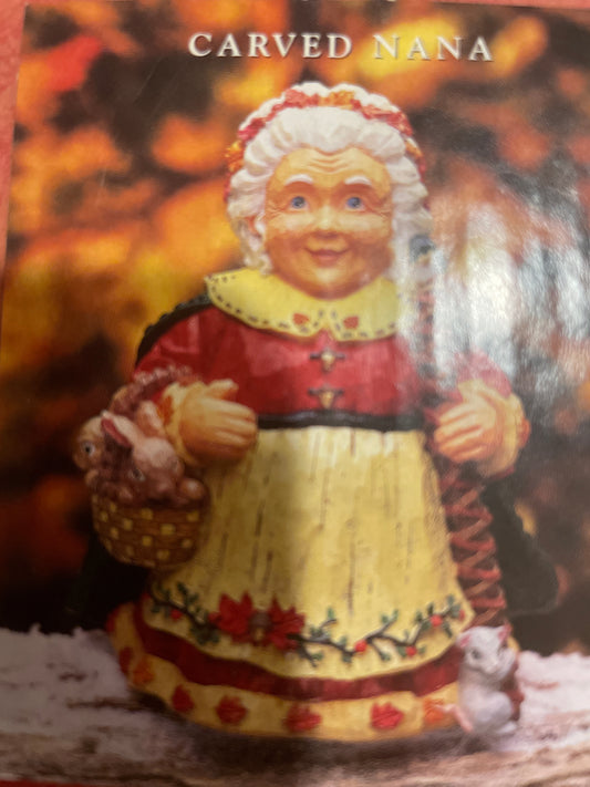 Christopher Radko Woodland Winds Carved Nana 8”