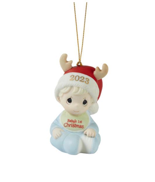 Baby's First Christmas 2023 (Boy) - Precious Moment Ornament