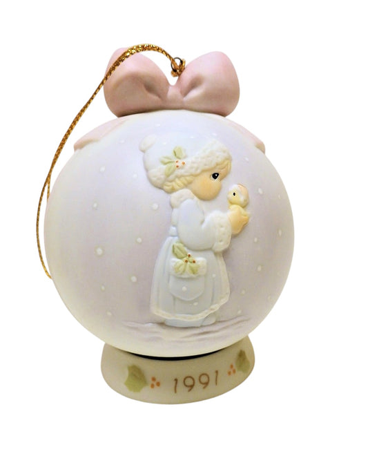 May Your Christmas Be Merry - 1991 Precious Moment Ball Ornament