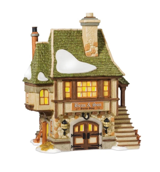 Department 56 - Dickens Village - Bean and Son Smithy Shop (25th Anniversary Edition)