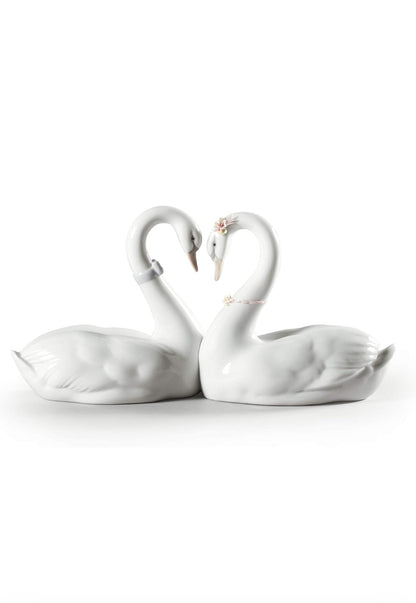 Lladro - Endless Love (Swans) Porcelain Figurine