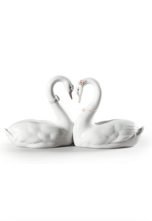 Lladro - Endless Love (Swans) Porcelain Figurine