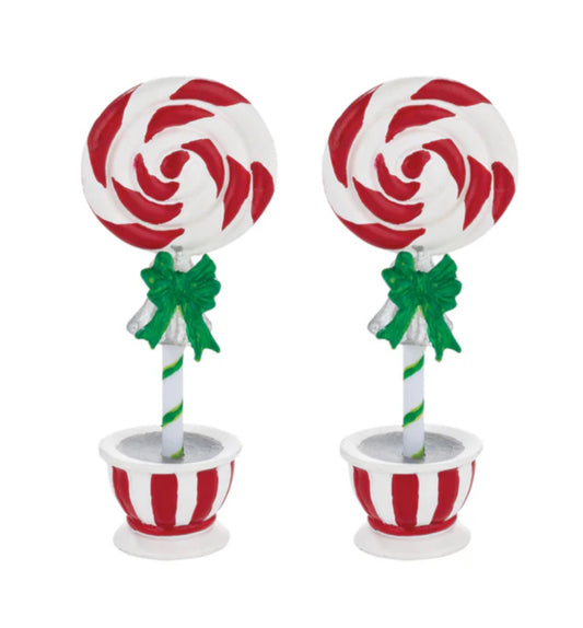 Department 56 - Village Accessories - Peppermint Topiaries