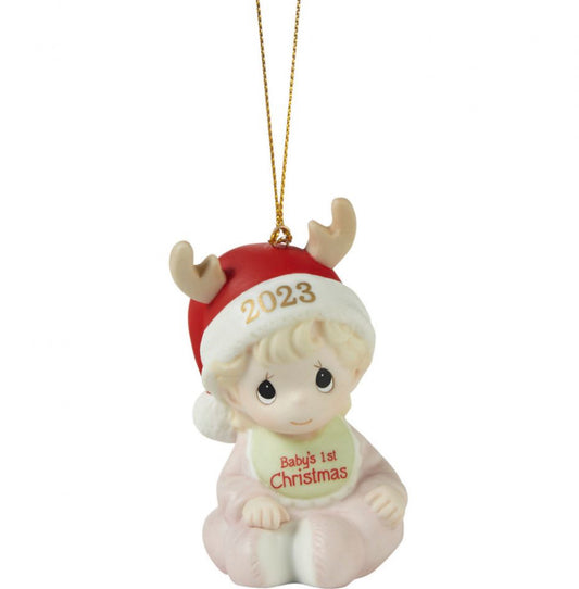 Baby's First Christmas 2023 (Girl) - Precious Moment Ornament
