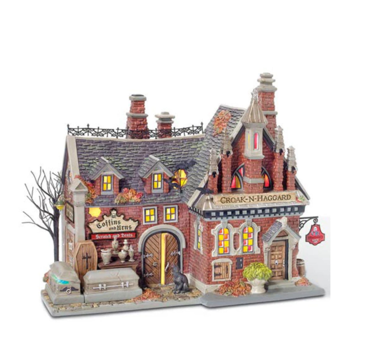 Department 56 - Snow Village - Halloween - Croak-N-Haggard Mortuary