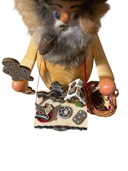 10" Nutcracker Echt Erzgebirge- Rauchmann Pfefferkuchenhandler (Gingerbread Vendor)