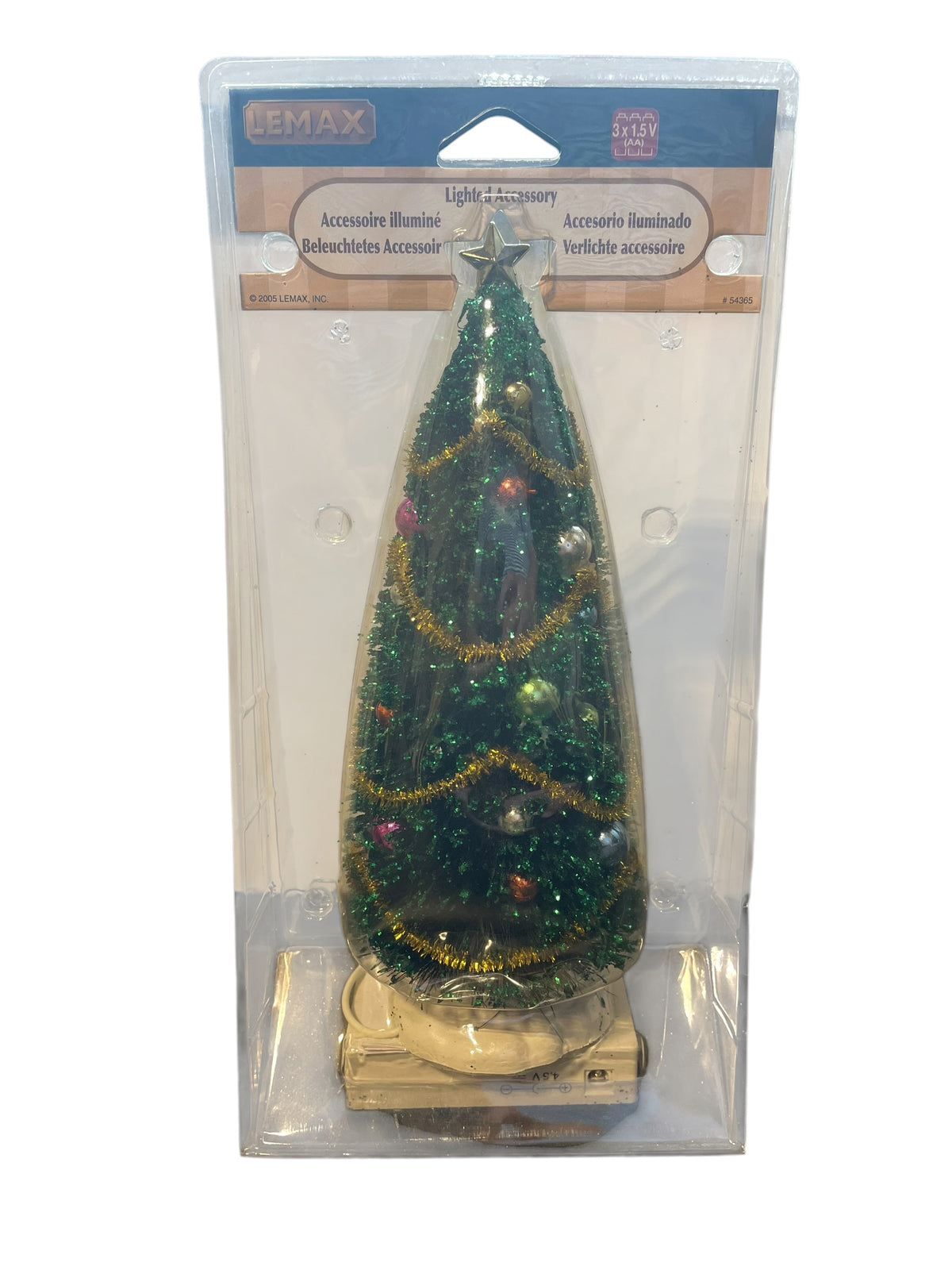 Lemax 9” Decorated Lighted Yule Tree