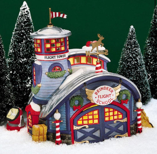 Department 56 - North Pole Village - Reindeer Flight School