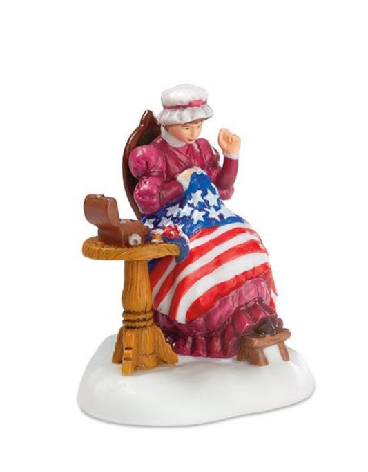 Department 56 - New England Village - Sewing The Stars & Stripes