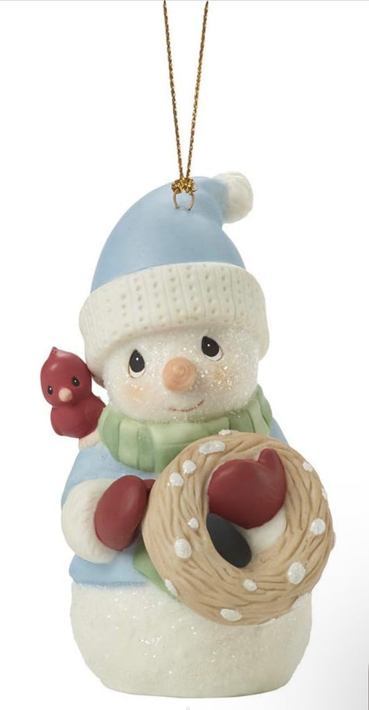 Peace On Earth - Precious Moments Annual Snowman Ornament