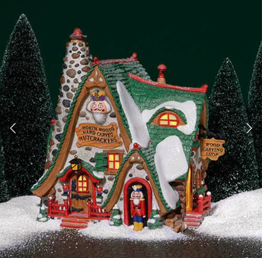 Department 56 - North Pole Village - Hand Carved Nutcracker Factory