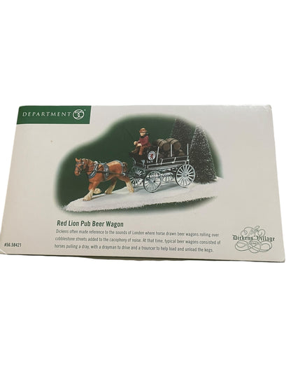 Department 56 - Dickens Village - Red Lion Pub Beer Wagon