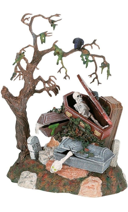 Department 56 - Village  Accessories - Halloween - Animated Haunted Graveyard