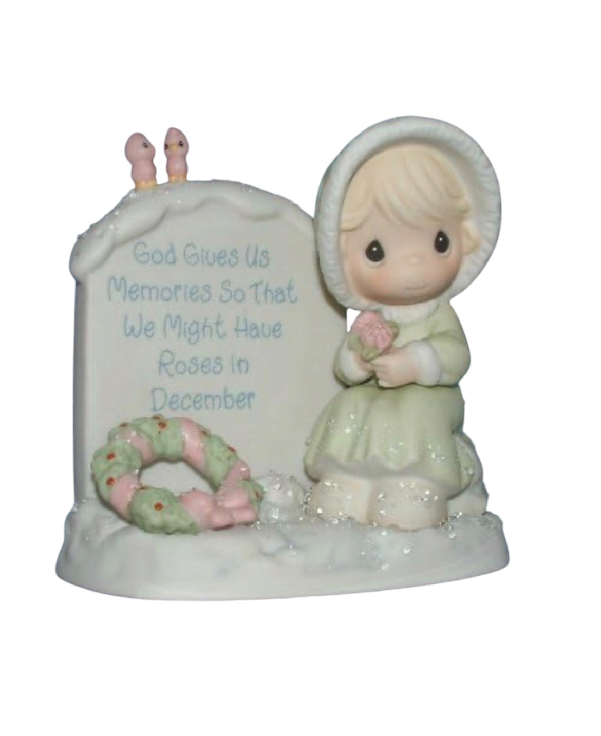 God Gives Us Memories So That We Might Have Roses In December - Precious Moment Figurine