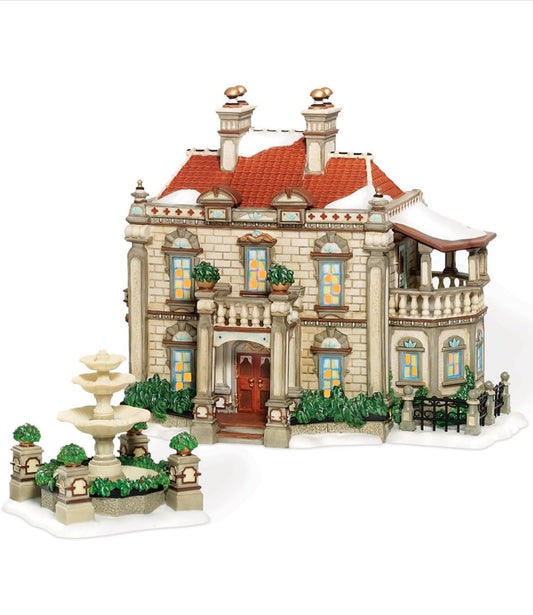 Department 56 - Dickens Village - Barrow Manor with Fountain