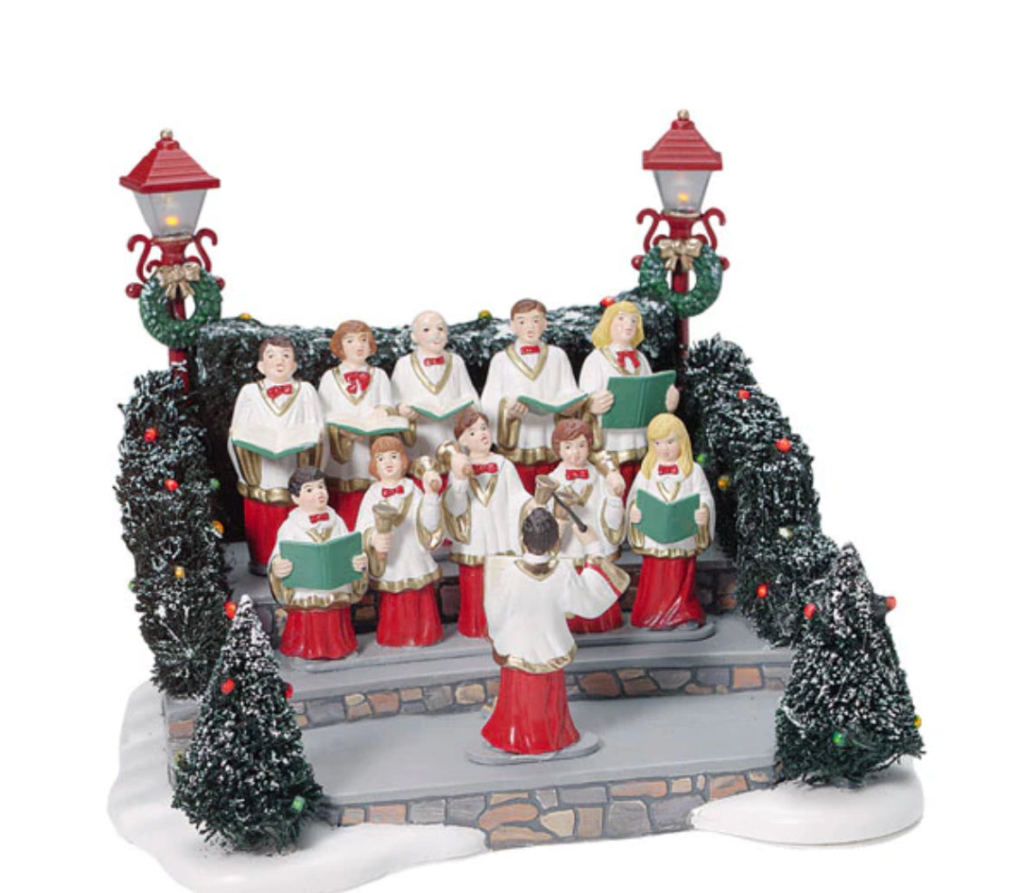 Department 56 - Village  Accessories - Village Animated "Holiday Singers"