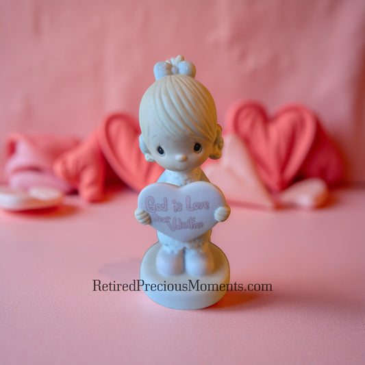 God Is Love, Dear Valentine (Girl) - Precious Moment Figurine