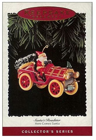 Santa's Roadster - Here Comes Santa #17 -  Hallmark Collectors Series Ornament