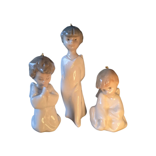 Lladro - Mini Angels  (Nativity) Miniangelitos 1.604 Porcelain Ornaments Set of 3