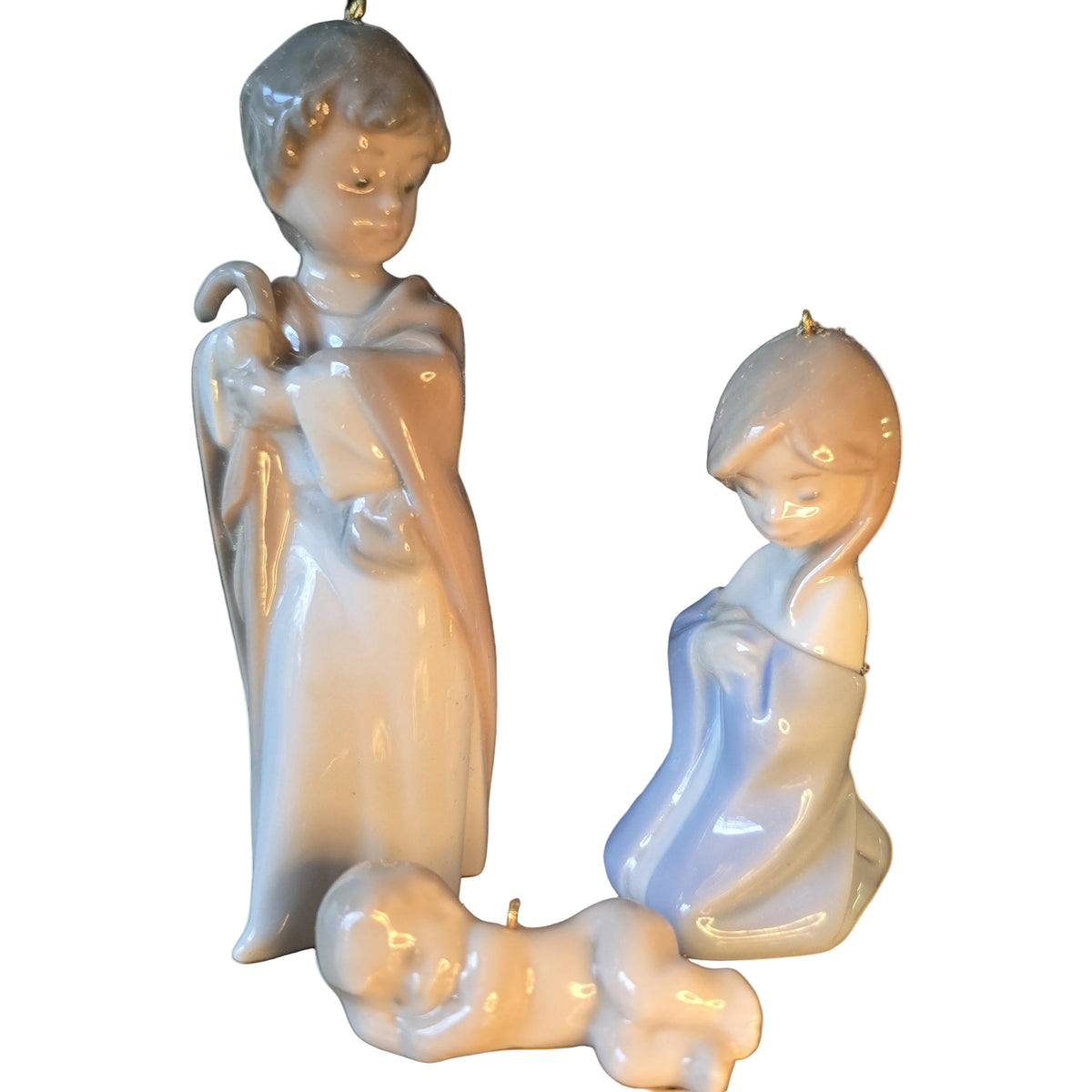 Lladro - Mary, Joseph & Jesus  (Nativity) Mini Sagrada Familia -5.567 Porcelain Ornaments