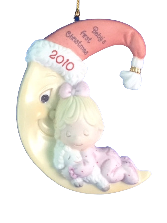 Baby's First Christmas 2010 (Girl) - Precious Moment Ornament