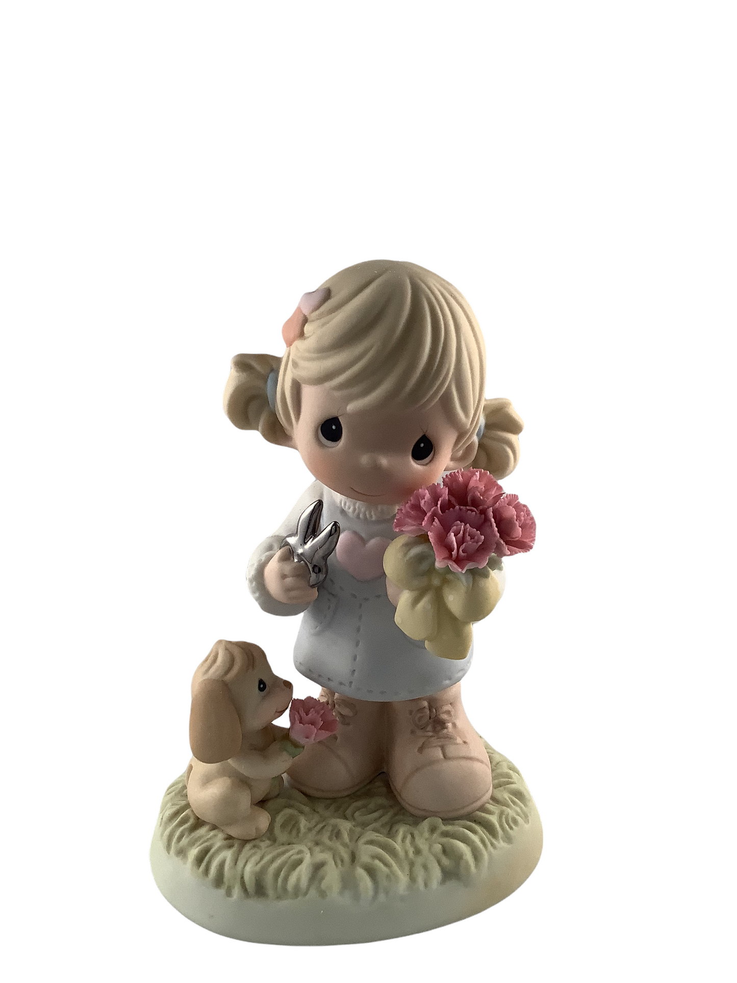 February - Carnation, "Bold and Brave" - Precious Moment Figurine