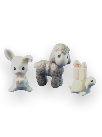 Bunny, Lamb, Turtle - Precious Moments Mini Figurines