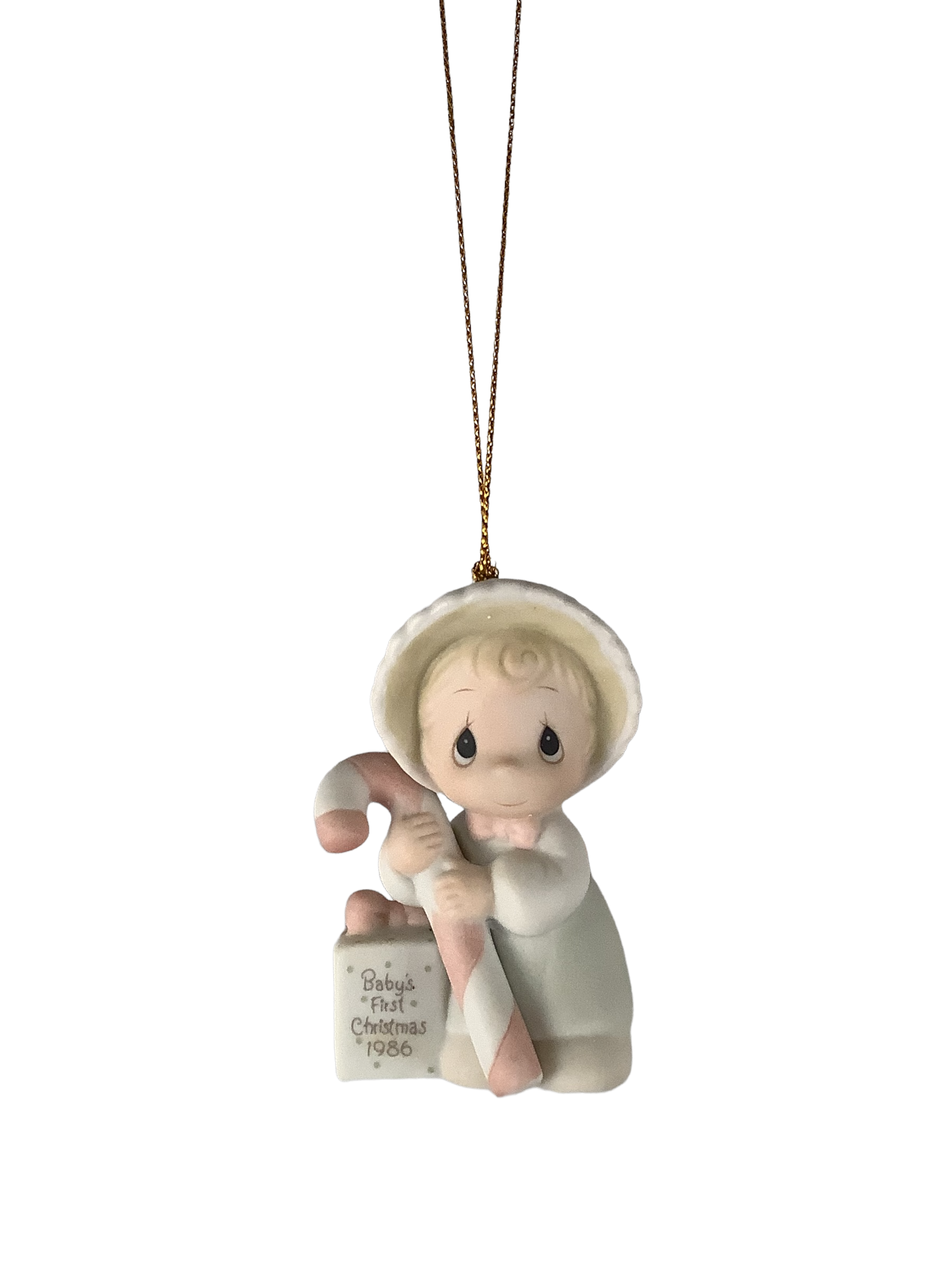 Baby's First Christmas 1986 (Girl) - Precious Moment Ornament