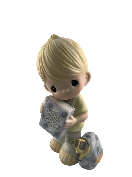 Hold On To Your Faith (Boy) - Precious Moment Figurine