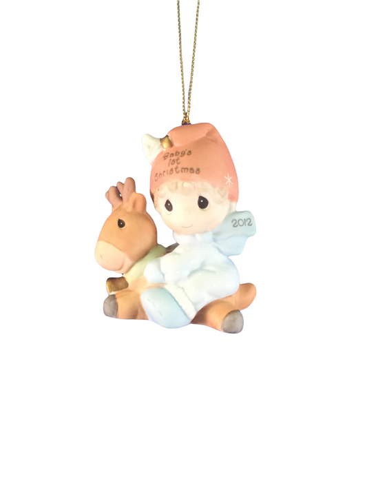 Baby's First Christmas 2012 (Boy) - Precious Moment Ornament