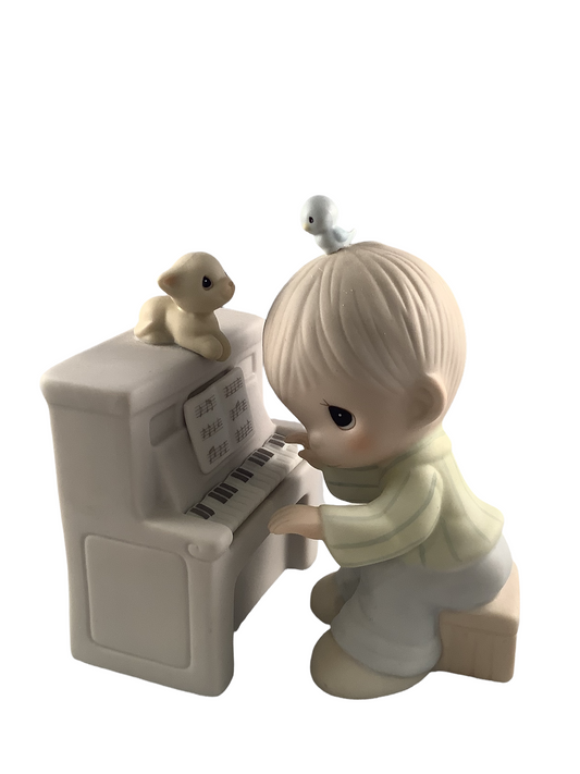 Lord, Keep My Life In Tune (Boy)- Precious Moment Figurine