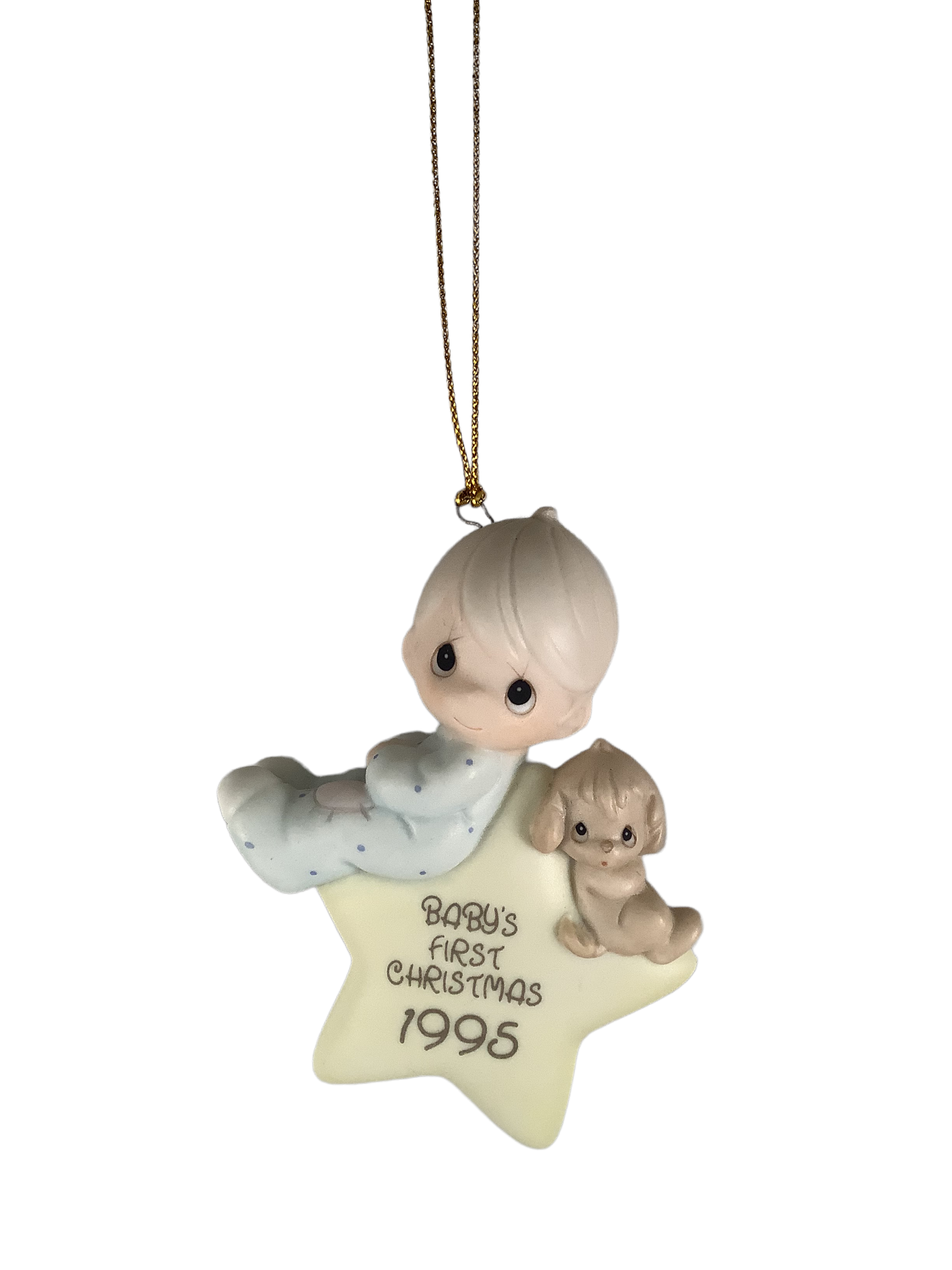 Baby's First Christmas 1995 (Boy) - Precious Moments Ornament