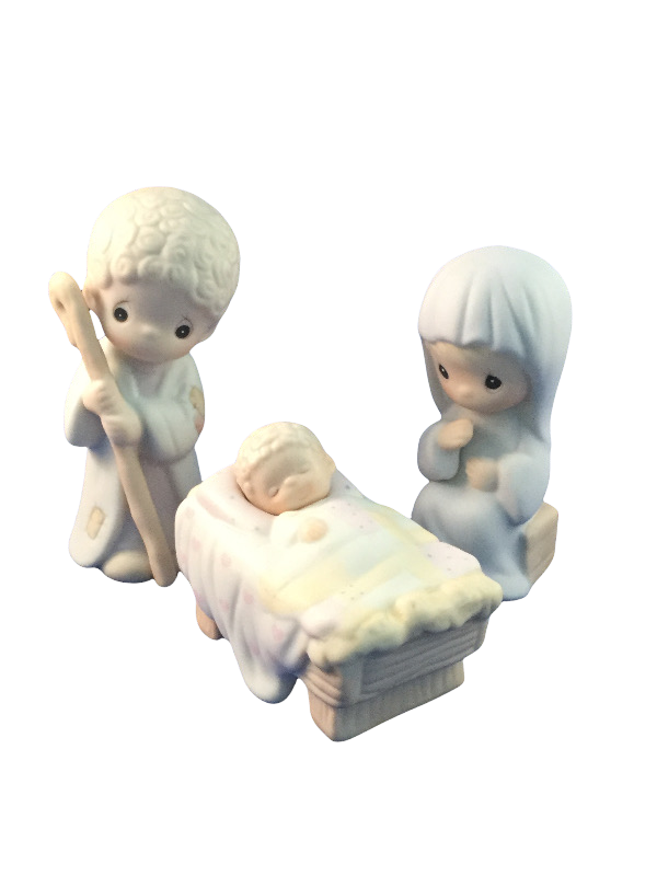 Come Let Us Adore Him (Set of 3) - Precious Moments Mini Nativity Figurine