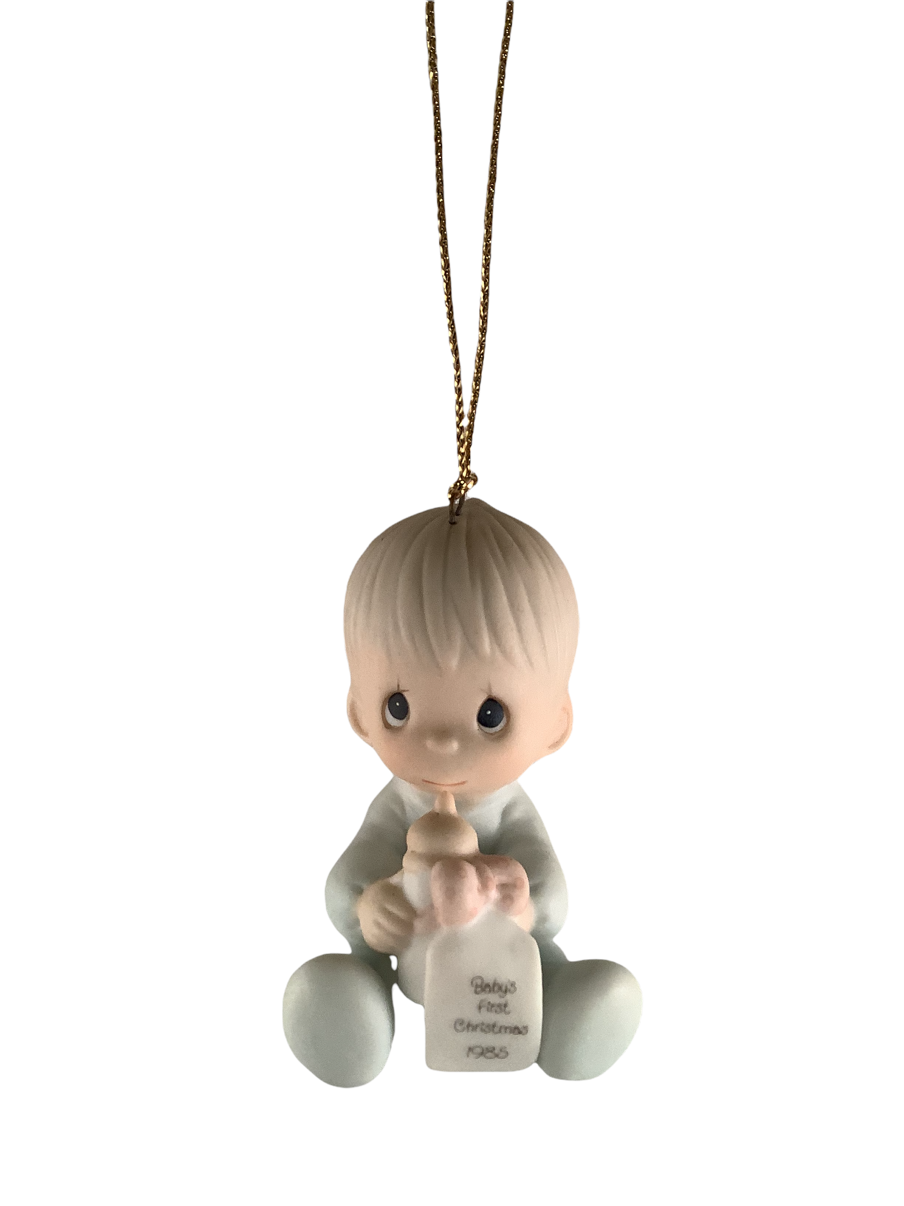 Baby's First Christmas 1985 (Boy) - Precious Moment Ornament