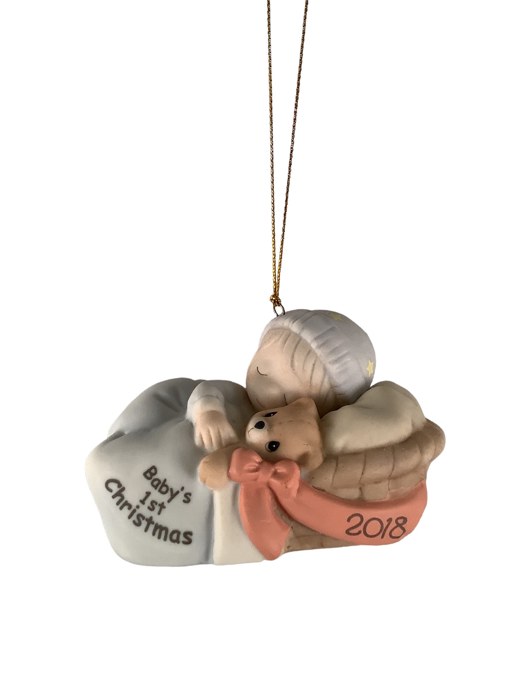 Baby's First Christmas 2018 (Boy) -  Precious Moment Ornament