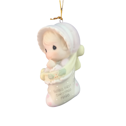 Baby's First Christmas 1996 (Girl) - Precious Moment Ornament