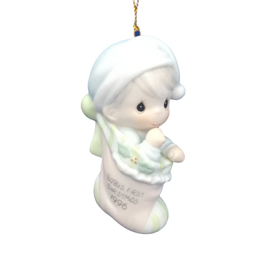 Baby's First Christmas 1996 (Boy) - Precious Moment Ornament