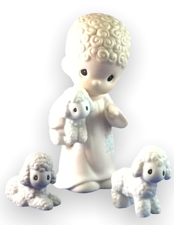 Shepherd with Lambs  - Precious Moment Figurine 