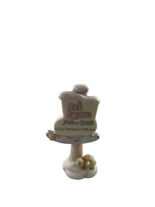 Ice Skating Sign - Precious Moment Figurine