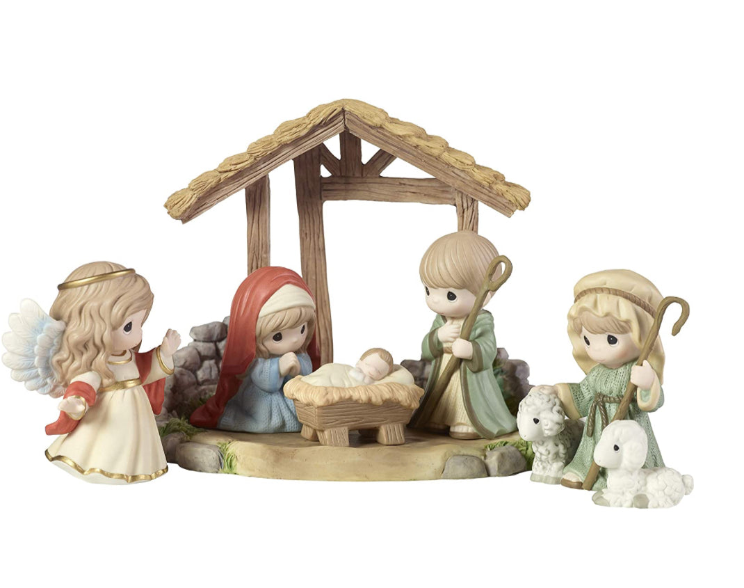 For Unto Us A Child Is Born (Seven-Piece Nativity) - Precious Moment Figurines