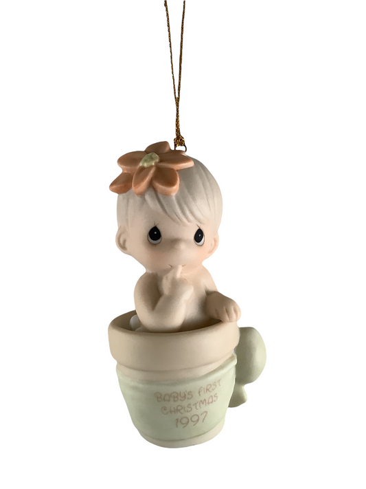 Baby's First Christmas 1997 (Boy) - Precious Moment Ornament