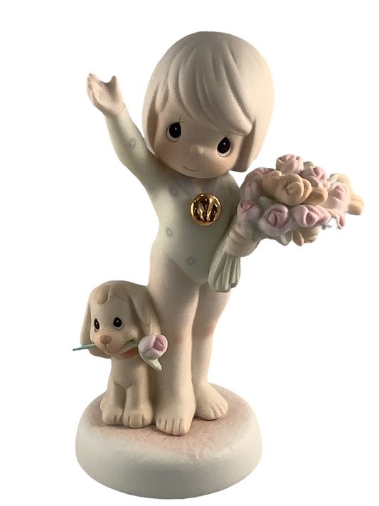 God Bless You With Bouquets Of Victory - Precious Moment Figurine
