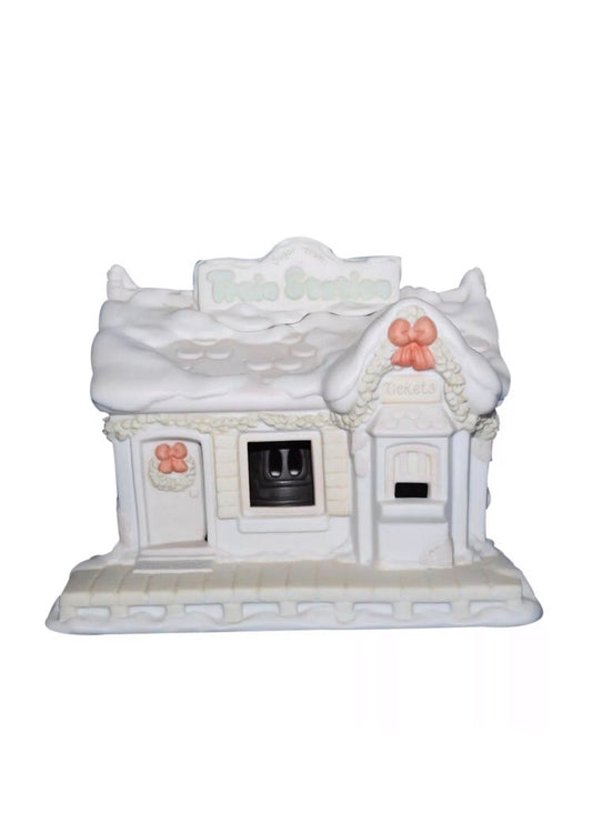 Train Station Nightlight - Precious Moment Figurine