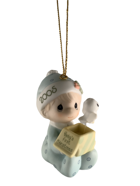 Baby's First Christmas 2005 (Boy) - Precious Moment Ornament