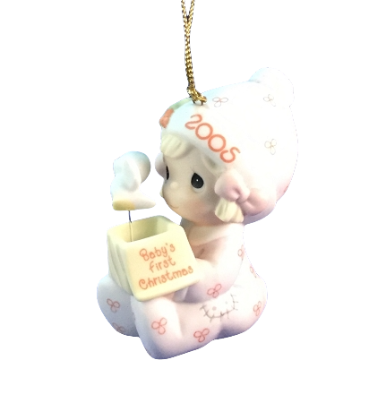 Baby's First Christmas 2005 (Girl) - Precious Moment Ornament