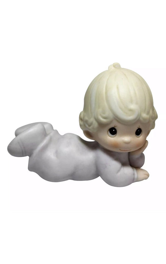 Baby Girl Lying Down - Precious Moment Figurine