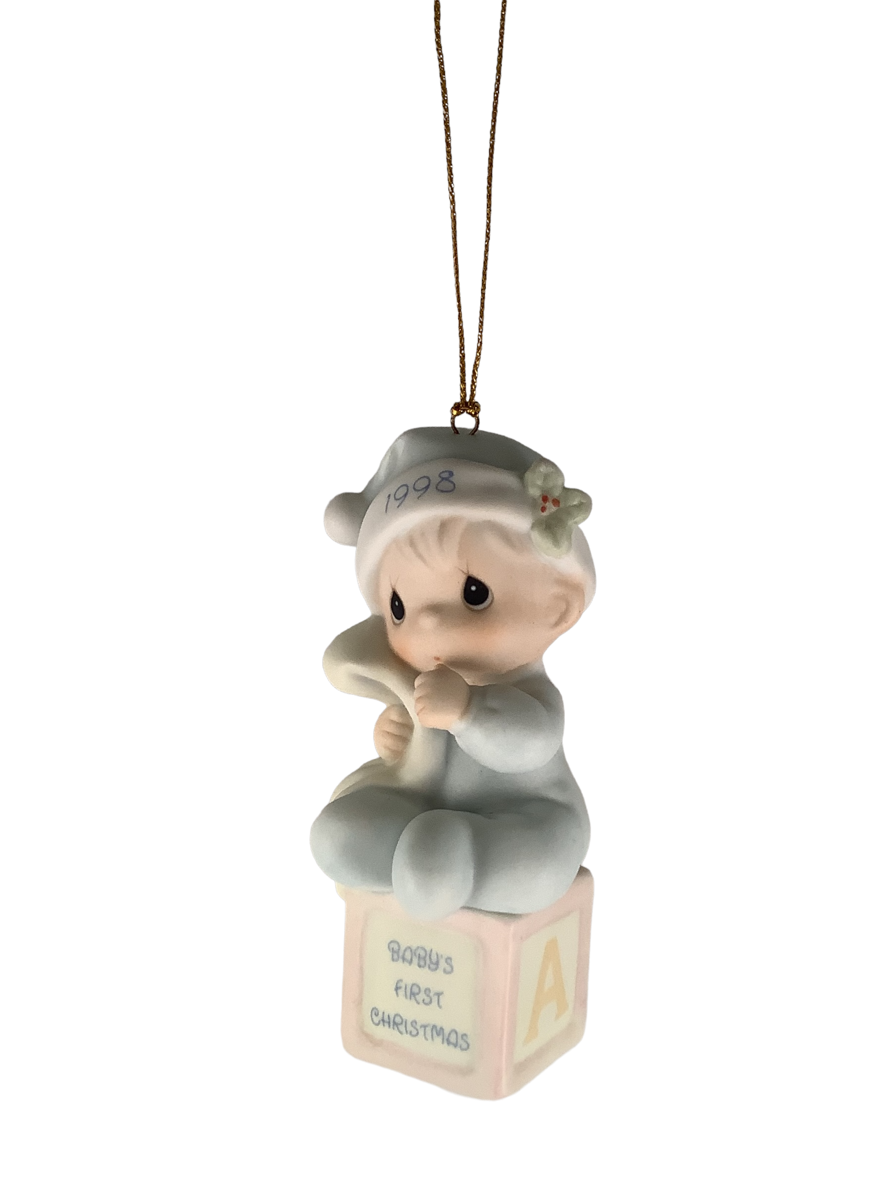 Baby's First Christmas 1998 (Boy) - Precious Moment Ornament