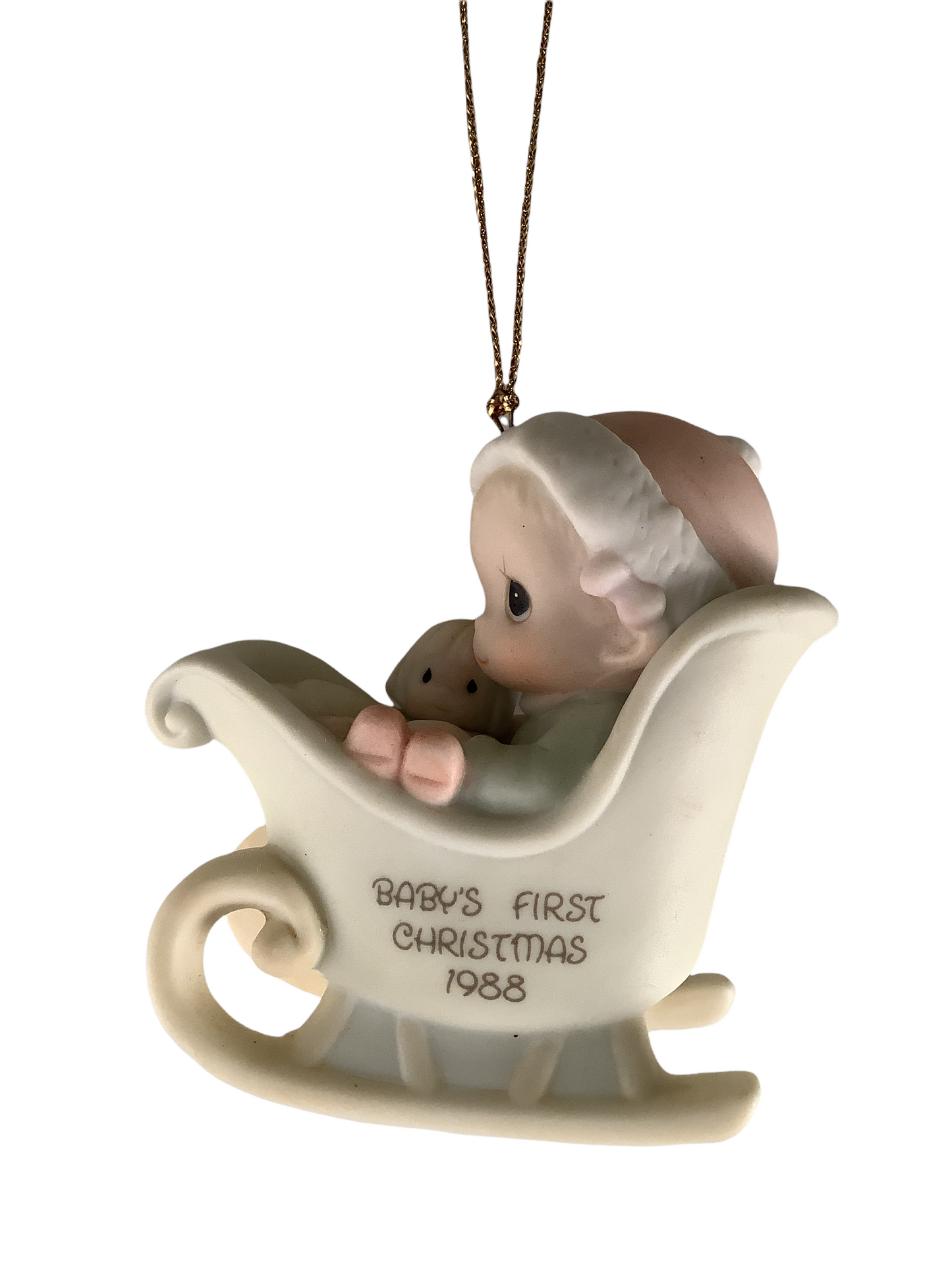 Baby's First Christmas 1988 (Girl) - Precious Moment Ornament